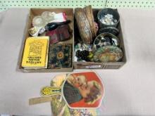Vintage sewing supplies 2 boxes