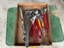 Flat of Craftsman wrenches & ratchet wrenches