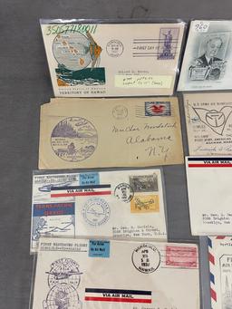 Vintage First Day Issue Envelope with Stamp Collection Lot