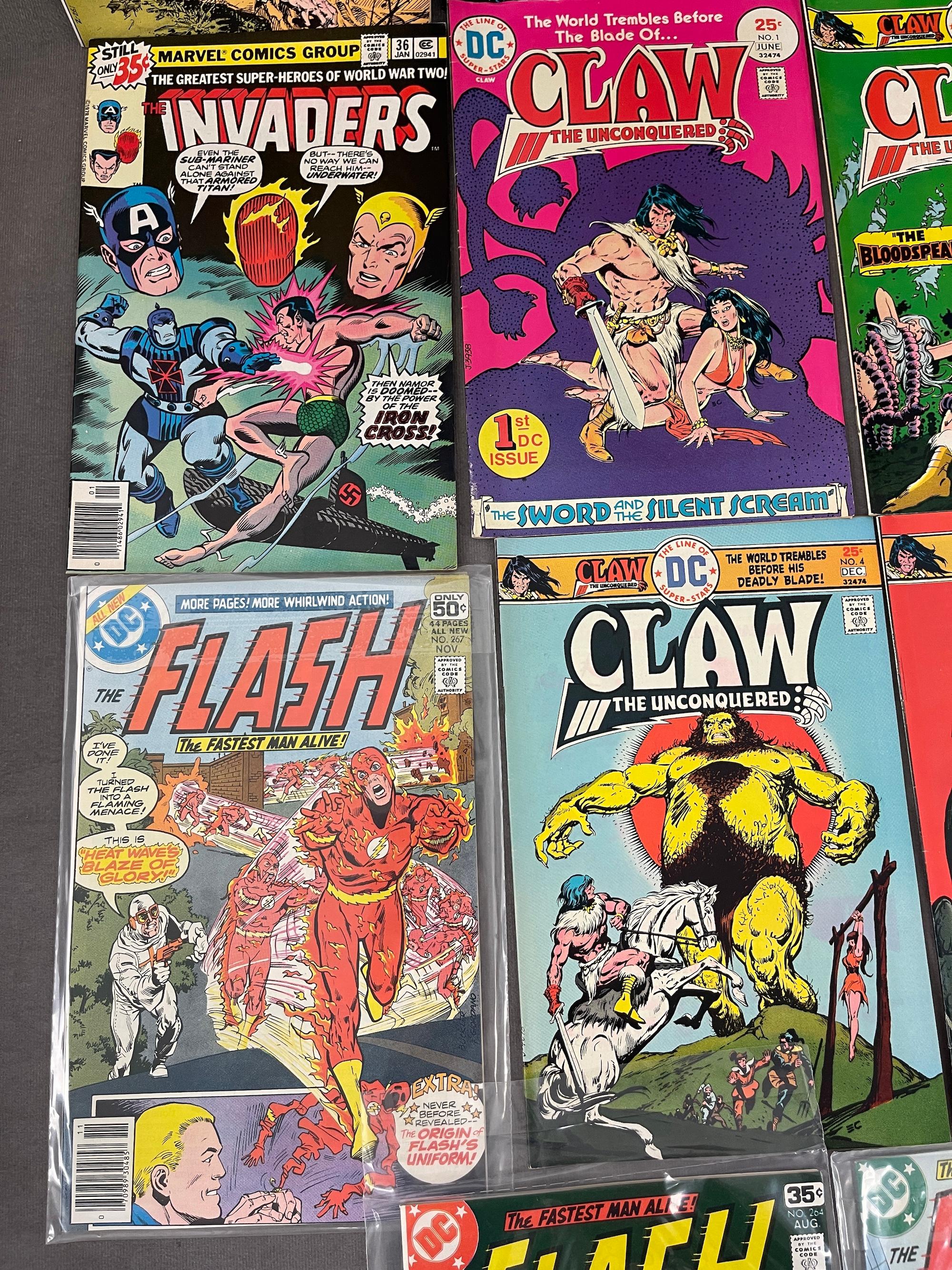 VINTAGE COMIC BOOK COLLECTION SHADOW CLAW FLASH DC COMICS LOT 18