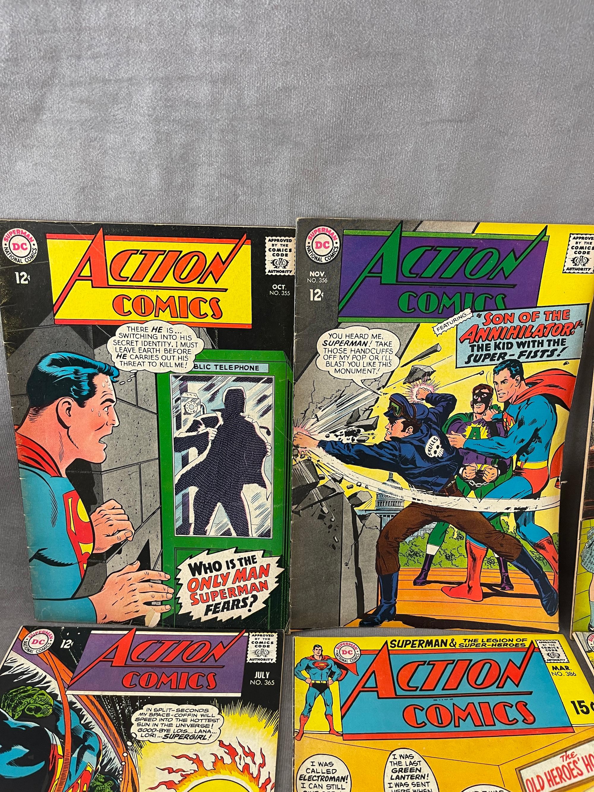 VINTAGE COMIC BOOK COLLECTION ACTION COMICS LOT 10