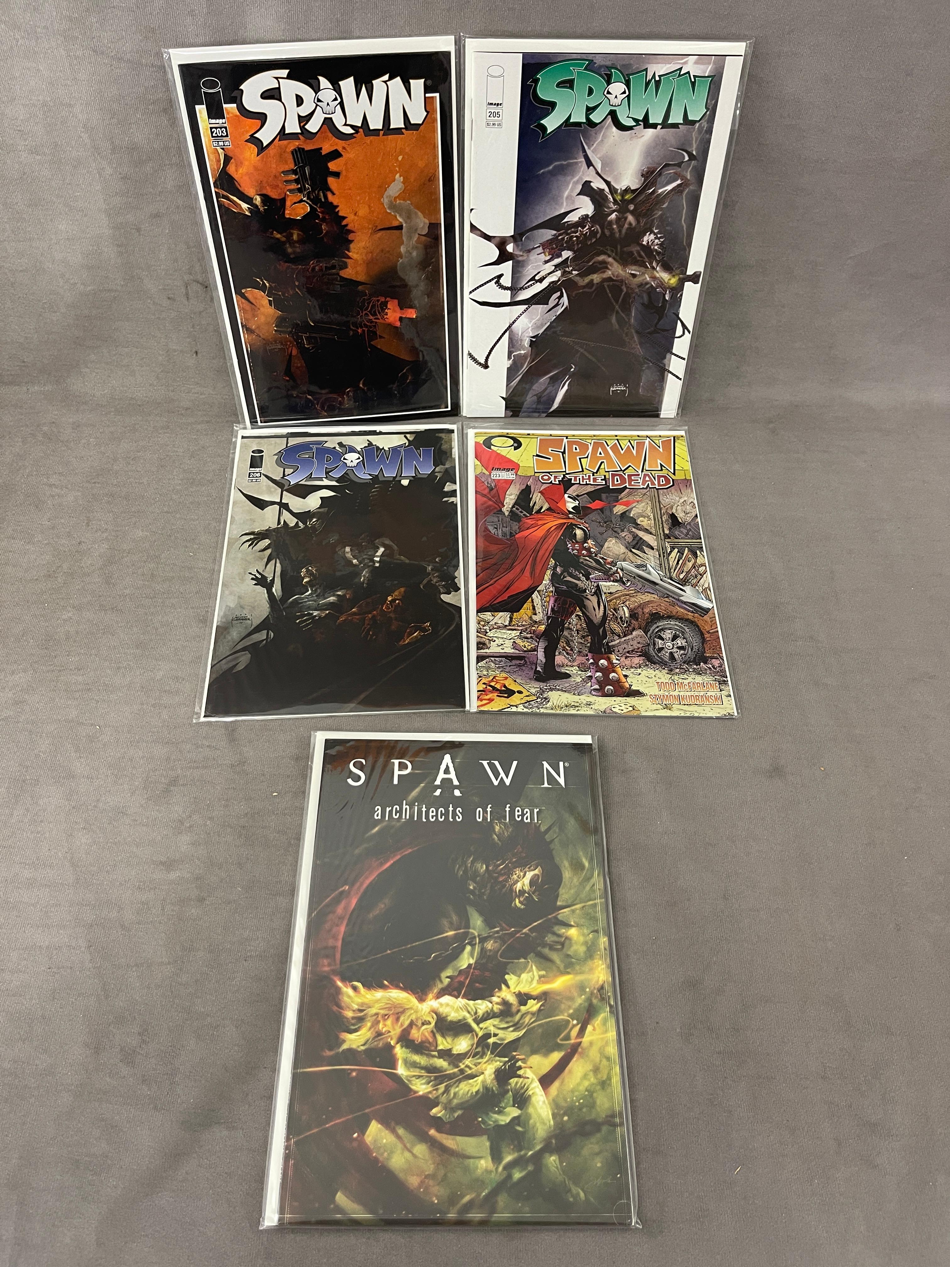 Spawn Comic Book Collection Lot 223, 206, 205, 203.