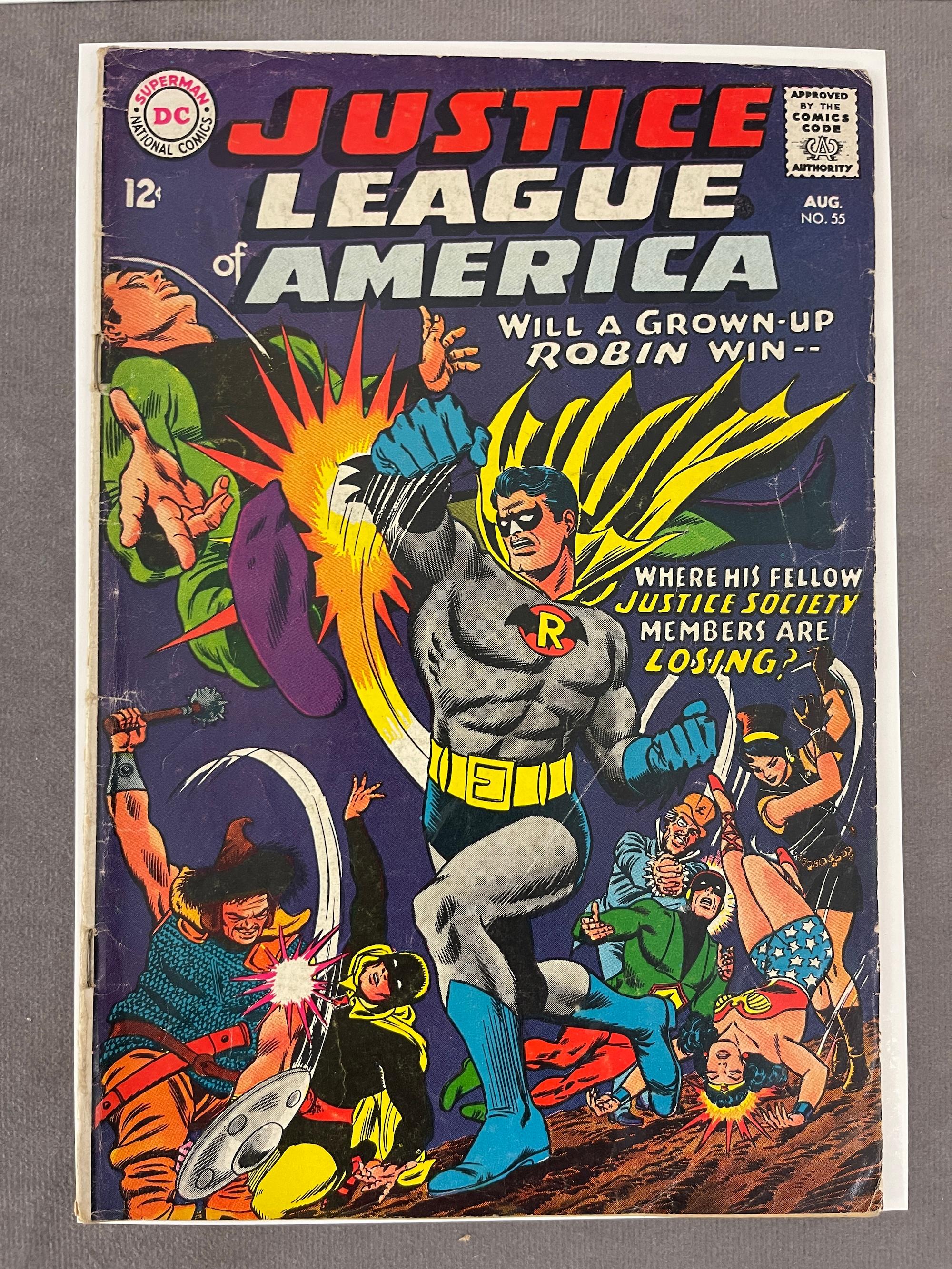 Vintage Justice League of America #35, #54. #55 DC Marvel Comic Book Collection Lot of 3