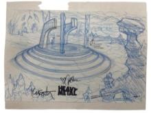 HEAVY METAL 1981 MOVIE ANIMATION PRODUCTION STORYBOARD ART SIGNED