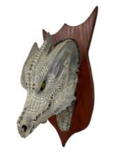 Vintage White Dragon Prop Display Large Size Head