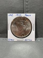 UNC 1922 Silver Peace Dollar