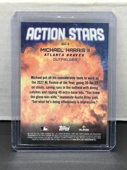Michael Harris II 2023 Topps Chrome Action Stars Rookie RC Refractor Insert #ASC-6