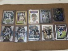Lot of 10 NFL Cards - Brees Hype Silver Prizm, Geno Bronze /99, Lance /99