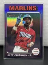 Jazz Chisholm Jr. 2024 Topps Heritage Chrome Purple Refractor #409