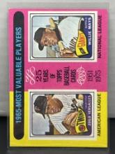 Willie Mays Zoilo Versalles 1965 Most Valuable Player 1975 Topps #203