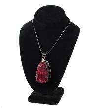 Stunning Pear Shaped Faceted Ruby, GLA Graded