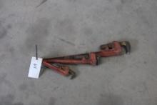 Set of 3 pipe wrenches (Pittsburg) - 14", 24", 36"