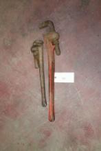 (3) Rigid Pipe Wrenches, 18", 24" 36"