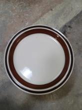 8 Brown and White plates
