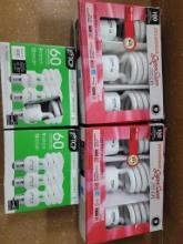 4 packages of light bulbs