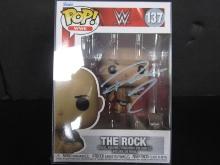 The Rock Signed WWE The Rock Funko W/Coa