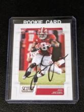 Josh Jacobs RC autographed card w/coa