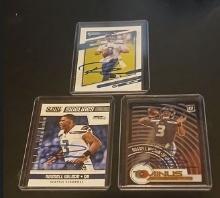 x3 Rusell Wilson autograph lot with coa's