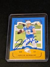 Justin Herbert autographed card w/coa