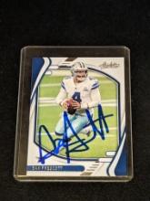 Dak Prescott autographed card w/coa