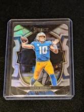 2022 Panini Select #14 Justin Herbert Silver Prizm Die Cut Concourse