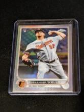 2022 Topps Chrome Prism Refractor Rookie Alexander Wells #49 Baltimore Orioles