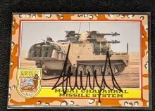 Donald Trump Signed Trading Card with coa/ desert storm card