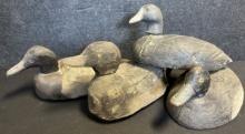 Lot 4 Early Primitive & Folk Carved Duck Decoys