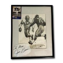 Jim Brown Trading Card, Autograph, and Framed Print