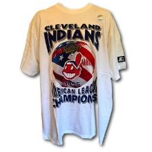 New Unworn 1995 Cleveland Indians American League Championship T-Shirt Size XL