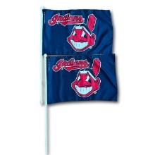 Two 1995 Cleveland Indians Flags