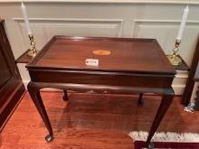 Colonial Side Tea Table, Pull Out Ends Cabriole Legs