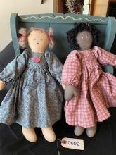 Cloth Dolls with Bench