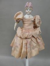 Antique Early Bonnet Head Bisque Blond Doll