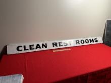 Clean Rest Room Sign-Miller's Garage