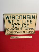 Wisconsin Wild Life Refuge Sign