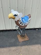 Patriotic Eagle Cast Aluminum Playground Ride-On