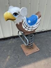 Patriotic Eagle Cast Aluminum Playground Ride-On