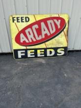 Arcady Feeds Metal Sign
