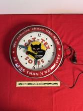 Cat-Tex Soles Lighted Advertising Clock