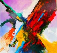 LARGE abstract painting by Steve Gemesi