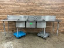Select Stainless 3 Bay Sink