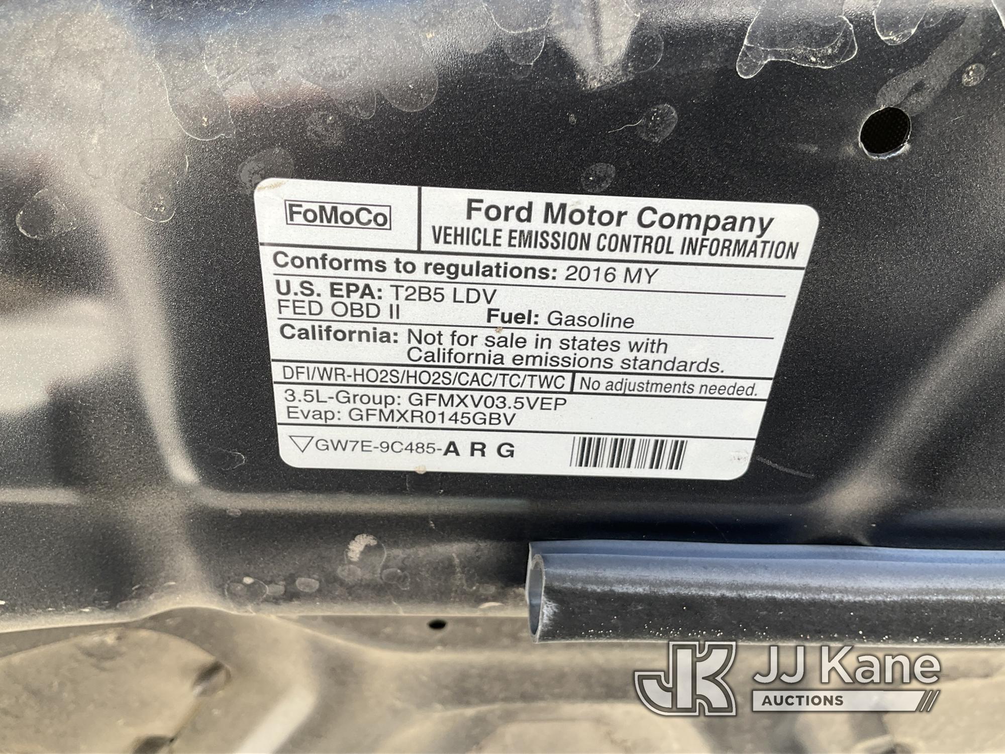 (Las Vegas, NV) 2016 Ford Explorer AWD Police Interceptor No Console, Broken Windshield Check Engine