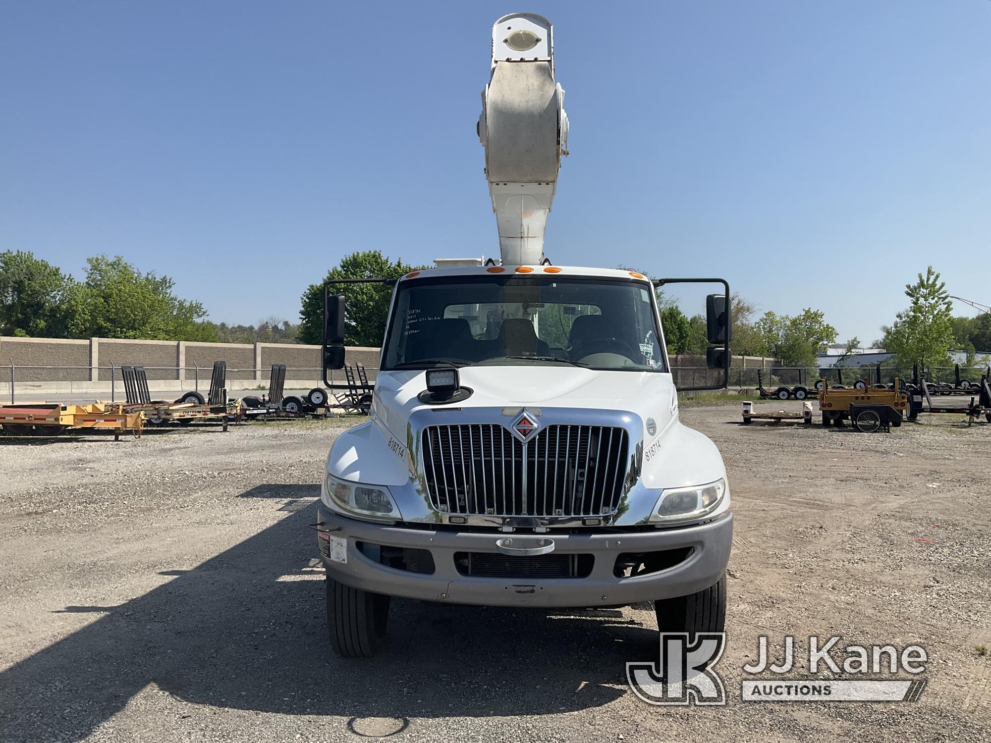 (Plymouth Meeting, PA) Altec AA55-MH, Material Handling Bucket Truck rear mounted on 2017 Internatio