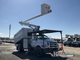 (Charlotte, MI) Altec LR756, Over-Center Bucket Truck mounted behind cab on 2013 Ford F750 Chipper D