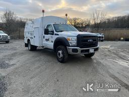 (Houston, PA) 2016 Ford F450 Enclosed High-Top Service Truck Runs & Moves, Check Engine Light On, Re