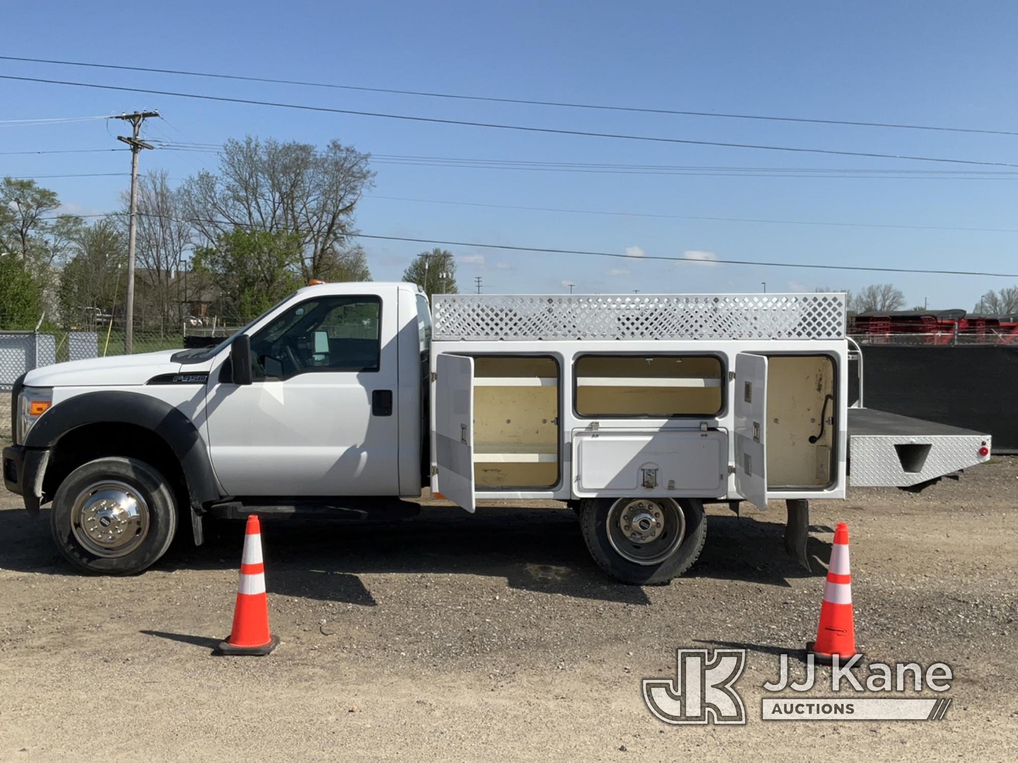 (Charlotte, MI) 2012 Ford F450 Service Truck Runs, Moves, Seller States: Rebuilt Engine At 55,253 Mi