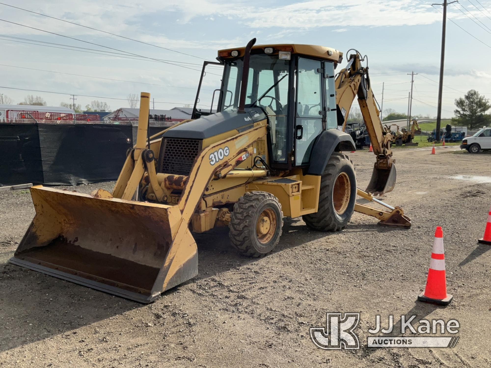 (Charlotte, MI) 2002 John Deere 310G 4X4 Tractor Loader Extendahoe Runs, Moves, Operates, Rust, Pass