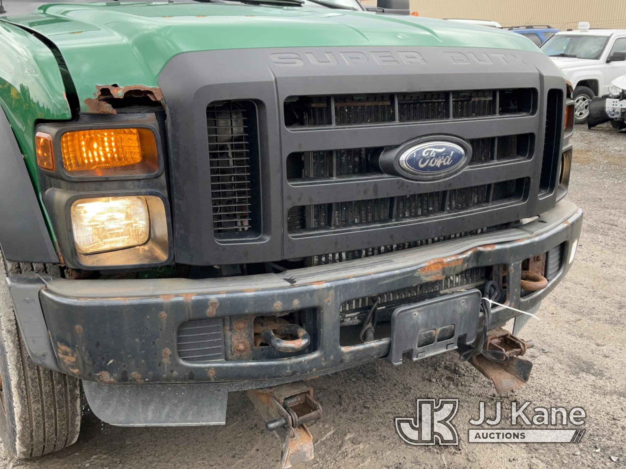(Rome, NY) 2008 Ford F550 4x4 Flatbed/Service Truck Runs & Moves, Body & Rust Damage, Bad Brakes, Mu