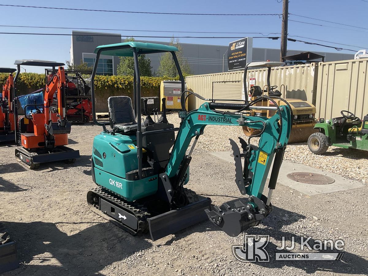 (Jurupa Valley, CA) 2024 AGT QK16R Mini Hydraulic Excavator, bkt, ripper, 2 ft 8 in. stick, aux hyd,